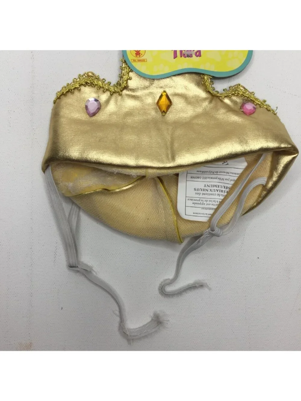 Rubies Pet Shop Gold Tiara Halloween Costume Gems Bling Medium Large Med Lg M L